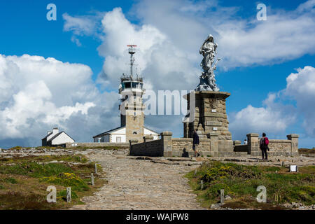 Notre Dame des naufrages statue en Pointe du Raz Banque D'Images