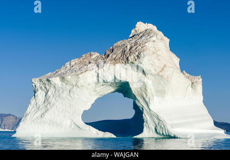 Les icebergs dans le fjord d'Uummannaq, dans le nord-ouest du Groenland. Banque D'Images