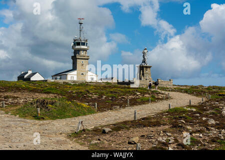 Notre Dame des naufrages statue en Pointe du Raz Banque D'Images