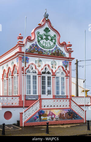 Le Portugal, Açores, l'île de Terceira, Sao Sebastiao Imperio chapelle Banque D'Images