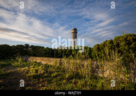 Portugal, Azores, Sao Jorge, Ponta dos Rosais. Ruines de la Rosais Farol dos Banque D'Images