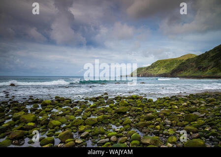 Le Portugal, Açores, l'île de Santa Maria, Praia. La plage Praia Formosa Banque D'Images
