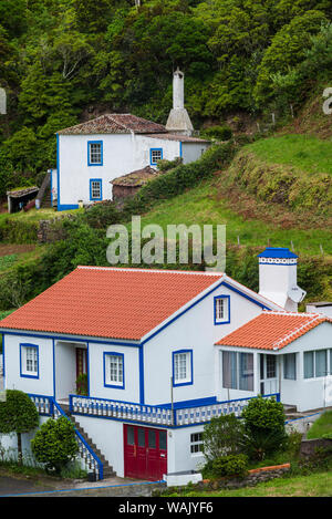 Le Portugal, Açores, l'île de Santa Maria, Santa Barbara. Farmhouse Banque D'Images