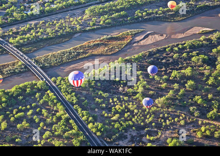 USA, Albuquerque. Hot Air Balloon Banque D'Images