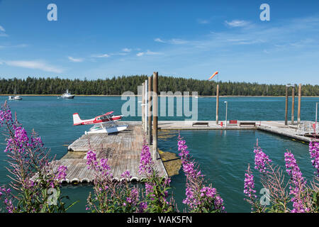 USA, Alaska, Craig. Hydravion et dock. En tant que crédit : Don Paulson / Jaynes Gallery / DanitaDelimont.com Banque D'Images