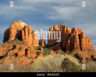 USA, Arizona, Sedona, Crescent Moon Recreation Area, Red Rock Crossing, Cathedral Rock Banque D'Images