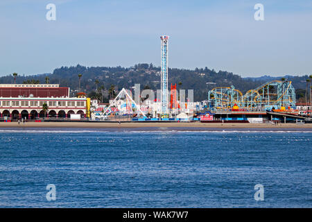 Santa Cruz Beach Boardwalk Amusement Park, Santa Cruz, Californie, USA. Banque D'Images