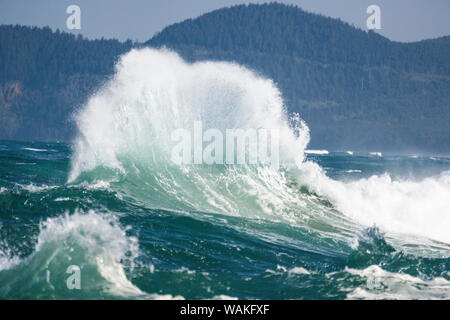 Tempête de printemps, vagues, Cape Kiwanda State Park, côte de l'Oregon, USA, la fin du printemps Banque D'Images