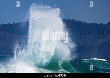 Tempête de printemps, vagues, Cape Kiwanda State Park, côte de l'Oregon, USA, la fin du printemps Banque D'Images