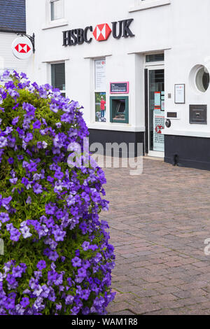 La banque britannique HSBC de Hythe, Hampshire, Royaume-Uni en août Banque D'Images