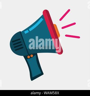 Megaphone icon concept de marketing numérique vector illustration Illustration de Vecteur
