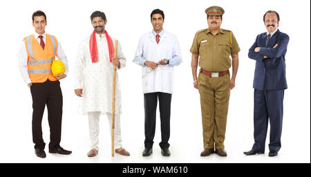 Groupe de professionnels ayant des professions différentes Banque D'Images