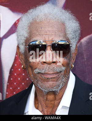 WESTWOOD, LOS ANGELES, CALIFORNIE, USA - 20 août : l'acteur Morgan Freeman arrive à la première de Los Angeles de Lionsgate 'Angel' s'est tenue au Regency Village Theatre le 20 août 2019 à Westwood, Los Angeles, Californie, États-Unis. (Photo par Xavier Collin/Image Press Office) Banque D'Images