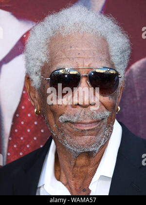 WESTWOOD, LOS ANGELES, CALIFORNIE, USA - 20 août : l'acteur Morgan Freeman arrive à la première de Los Angeles de Lionsgate 'Angel' s'est tenue au Regency Village Theatre le 20 août 2019 à Westwood, Los Angeles, Californie, États-Unis. (Photo par Xavier Collin/Image Press Office) Banque D'Images