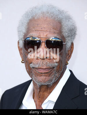 WESTWOOD, LOS ANGELES, CALIFORNIE, USA - Le 20 août : FreemanMorgan acteur Morgan Freeman arrive à la première de Los Angeles de Lionsgate 'Angel' s'est tenue au Regency Village Theatre le 20 août 2019 à Westwood, Los Angeles, Californie, États-Unis. (Photo par Xavier Collin/Image Press Office) Banque D'Images