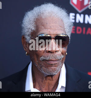 WESTWOOD, LOS ANGELES, CALIFORNIE, USA - 20 août : l'acteur Morgan Freeman arrive à la première de Los Angeles de Lionsgate 'Angel' s'est tenue au Regency Village Theatre le 20 août 2019 à Westwood, Los Angeles, Californie, États-Unis. (Photo par Xavier Collin/Image Press Office) Banque D'Images