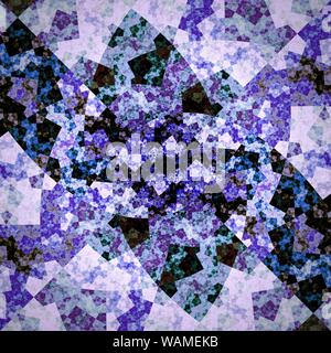 Abstract fractal violet symétrique mosaïque hexagonale Banque D'Images