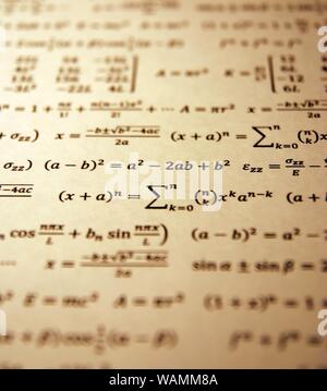 Formule, équation mathématique avancée. Banque D'Images