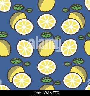 Motif de fond transparent avec les citrons, illustration en couleur, eps10 Illustration de Vecteur