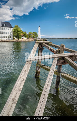 Le phare de l'île stumholmen à Karlskrona en Suède. Banque D'Images