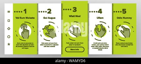 Geste vers le vecteur couleur Touche de référencement Illustration de Vecteur