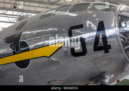 B-29 Superfortress bombardiers super, Musée de l'aviation, Boeing Boeing Field, Seattle, Washington State, USA Banque D'Images