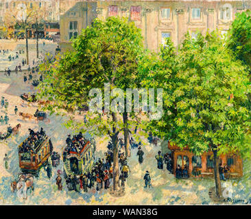 Camille Pissarro, Place du Theater-Francais, printemps, peinture, 1898 Banque D'Images