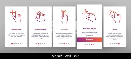 Geste vers le vecteur couleur Touche de référencement Illustration de Vecteur