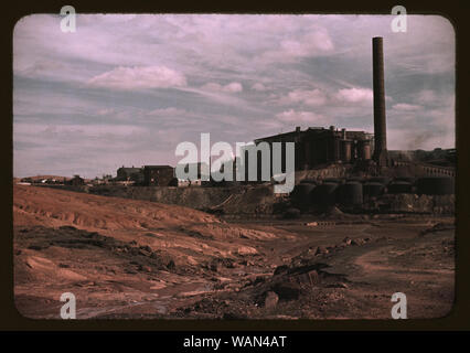 Les mines de cuivre et une usine d'acide sulfurique, Copperhill], au Tennessee. Banque D'Images