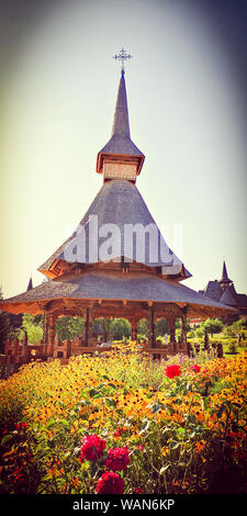 Le monastère de Barsana. Maramures, Roumanie Banque D'Images