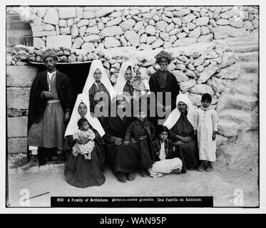 Costumes et personnages, etc. la famille de Bethléem Banque D'Images