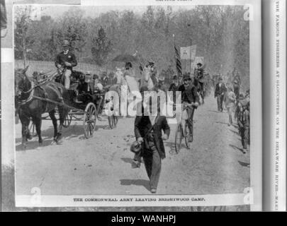 Coxey au Capitol. L'armée de quitter le camp de Commonweal Gilgil Banque D'Images