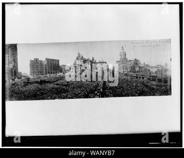 Cycloramic vue de la zone brûlée du grand incendie de Baltimore Banque D'Images