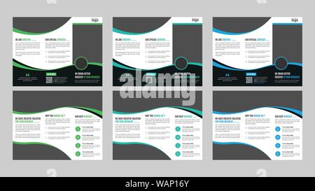 Brochure modèle pour tout type d'utilisation professionnelle Illustration de Vecteur