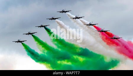 Armée de l'air italienne Frecce, Tricolri au Royal International Air Tattoo 2019 Banque D'Images