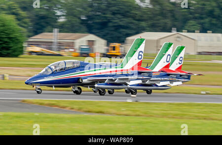 Armée de l'air italienne Frecce, Tricolri au Royal International Air Tattoo 2019 Banque D'Images