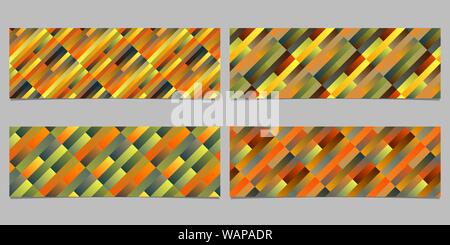 Modèle de page modèle de gradient stripe set - abstract vector illustrations tirées des rectangles en diagonale Illustration de Vecteur