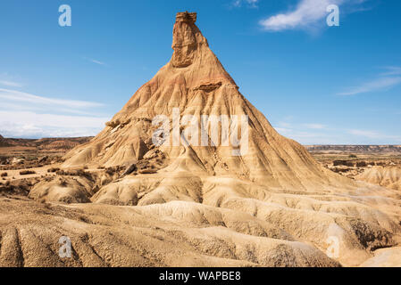 Paysage désertique dans Bardenas Reales de Navarra, Espagne . Banque D'Images