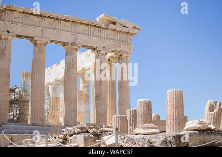 Temple du Parthénon sur l'Acropole à Athènes, Grèce Banque D'Images