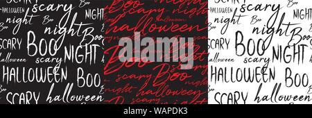 Happy Halloween. Lettrage manuscrit modèle pour Halloween. L'expression en noir sur un fond blanc. Pour utiliser la carte, carte postale, page etc. Illustration de Vecteur