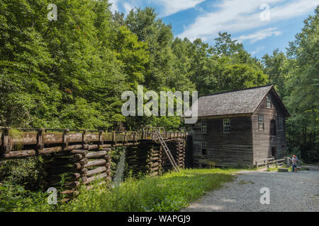 Mingus Mill historique dans le Great Smoky Mountains National Park, North Carolina, USA - 30 juin 2018 : Le vieux Mingus Mill de Nation Great Smokey Mountains Banque D'Images