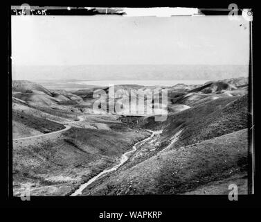 Mer Morte et mts. de Moab, du désert de Judée Banque D'Images