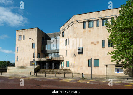 La La Loi les tribunaux situés sur la Rue du Cheval Noir à Bolton, au Royaume-Uni. Banque D'Images