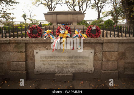 Tombe du général britannique Sir John Moore en Corogne, Galice, Espagne. Il est mort pendant la bataille de Corunna en évacuant des troupes de la péninsule espagnole Banque D'Images