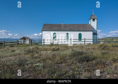 McDougall Church à Morley sur la réserve indienne Stoney, en Alberta, Canada Banque D'Images