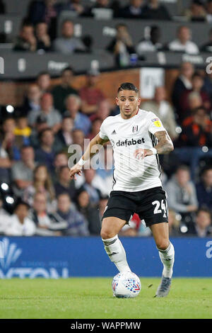 Londres, Royaume-Uni. Août 21, 2019. Anthony Knockaert de Fulham pendant le match de championnat EFL Sky Bet entre Millwall et Fulham à Craven Cottage, Londres, Angleterre le 21 août 2019. Photo par Carlton Myrie. Usage éditorial uniquement, licence requise pour un usage commercial. Aucune utilisation de pari, de jeux ou d'un seul club/ligue/dvd publications. Credit : UK Sports Photos Ltd/Alamy Live News Banque D'Images