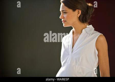 Jeune femme enceinte Banque D'Images