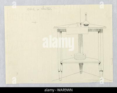 Dessin, Conception pour Corner Table de service, 1900-05 Banque D'Images