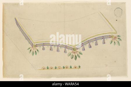 Dessin, Conception pour gilet brodé, motif de 1919 Fabrique de Saint Ruf, ca. 1785 Banque D'Images