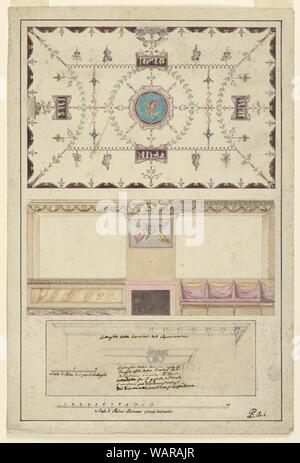 Dessin, Design For Living Room avec d'autres suggestions, 1810-25 Banque D'Images